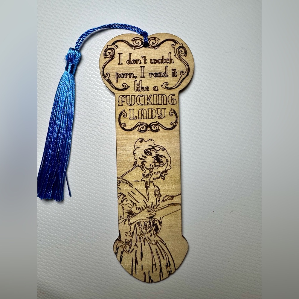 Handmade Wood Engraved Adult Humor Bookmark PICK ONE - Picture 3 of 3